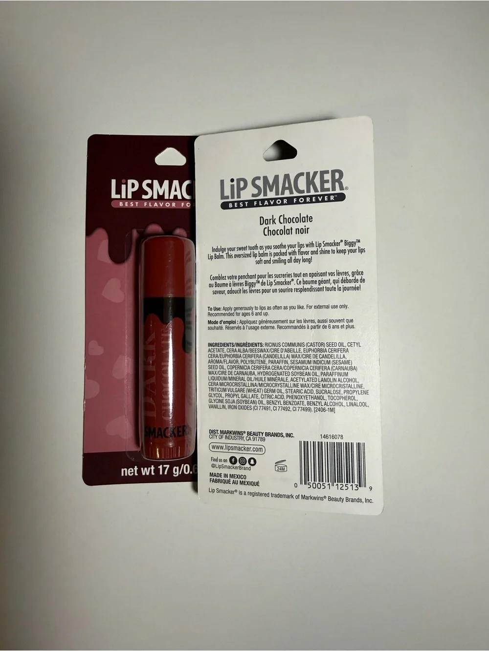 2 PACK Lip Smacker Biggy Dark Chocolate Jumbo Lip Balm 0.60 oz, NEW
